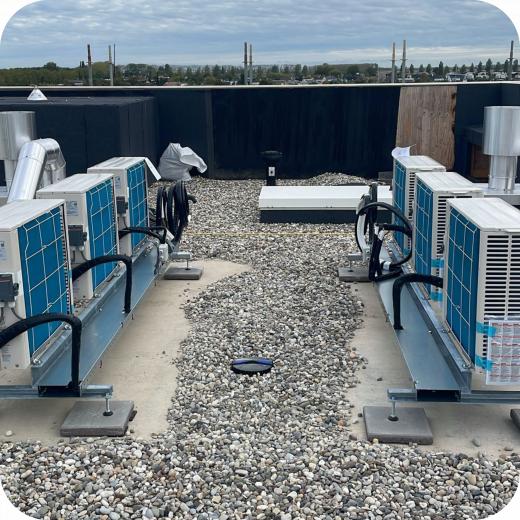 Opdakskid in lijnopstelling