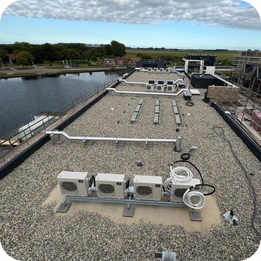 Opdakskid in lijnopstelling